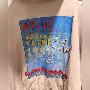 Boys Lie dusty rose fleece hoodie